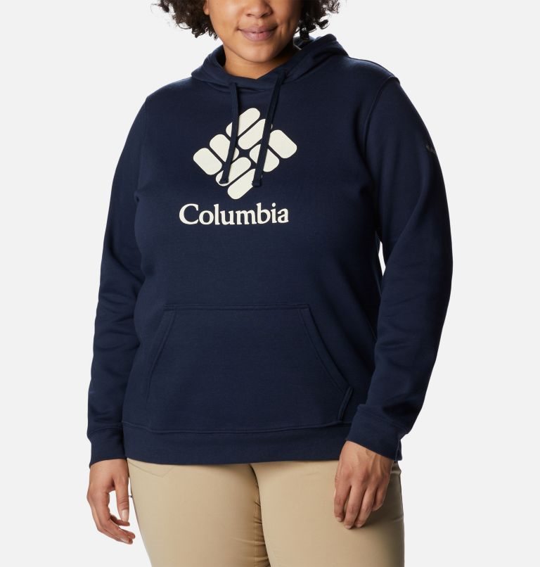 Women\'s Columbia Trek Graphic Hoodie Navy | Plus Size CA-K65L8